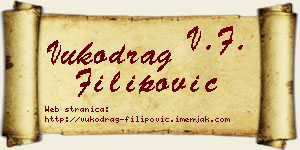 Vukodrag Filipović vizit kartica